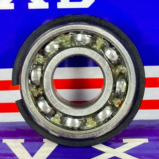 ตลับลูกปืนแบบลูกกลิ้ง 6202NR ขนาด 15x35x11 มม. ✔️ มาพร้อมกับแหวน Snap Ring ติดตั้งล่วงหน้า