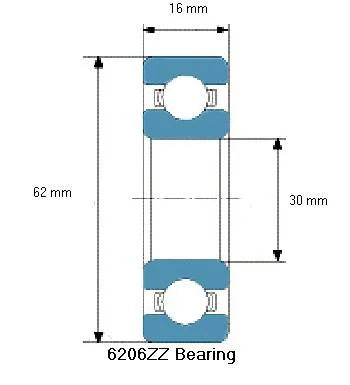 MR6206ZZ Bearing Deep Groove 30x62x12mm