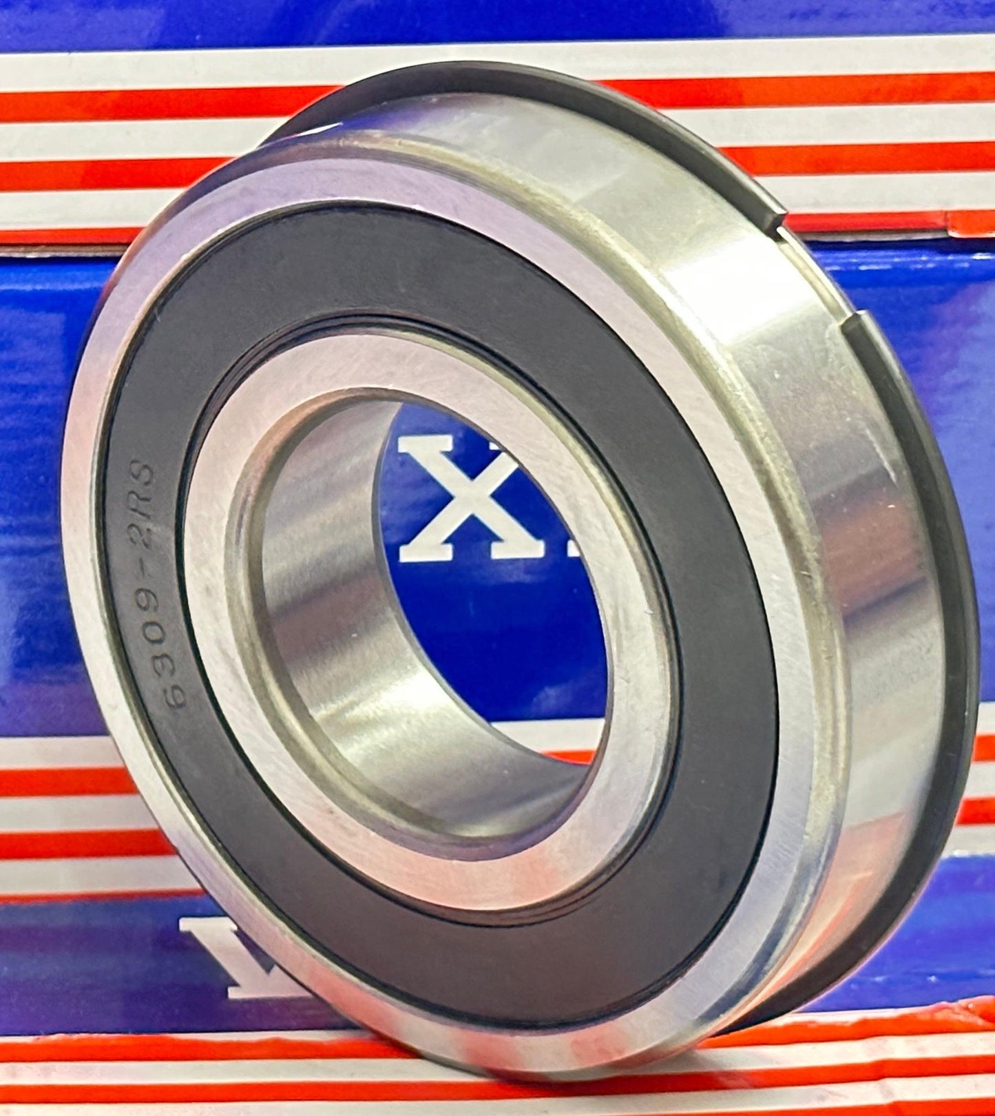 Łożysko uszczelnione 6309-2RSNR 45x100x25 - pierścień zatrzaskowy