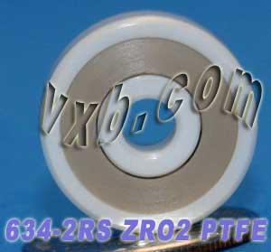 Full gốm 634-2RS mang 4x16x5 ZRO2 Vòng bi được niêm phong