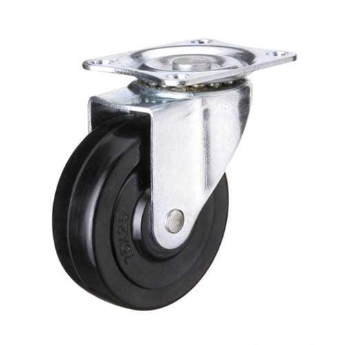 63mm Caster Wheel 66 Lbs - Brake - PVC - Top Plate Mount