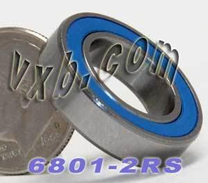 ลูกปืนเม็ดกลมพรีเมียม 6801-2RS ขนาด 12x21x5 มม. - ปิดผนึกแล้ว