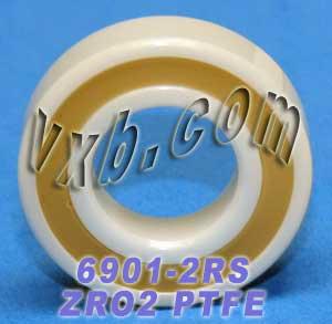 6901-2RS การปิดผนึกเซรามิกเต็มรูปแบบ 12x24x6mm ZRO2