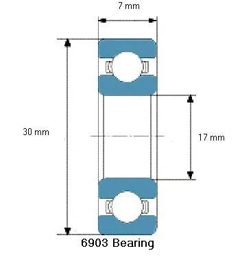 แบริ่งพรีเมียม 6903 แบริ่งลูกปืนร่องลึก 17x30mm