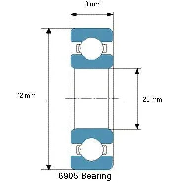 Vòng bi rãnh sâu cao cấp 6905 Bearing 6905