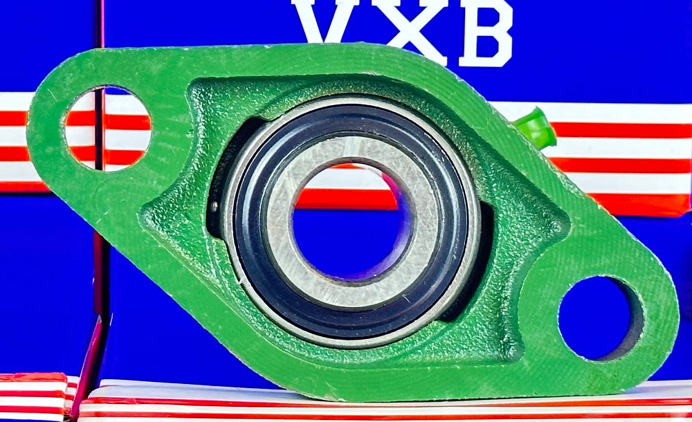 7/8 Lager UCFL205-14 + 2-bout flense behuizing gemonteerd lager