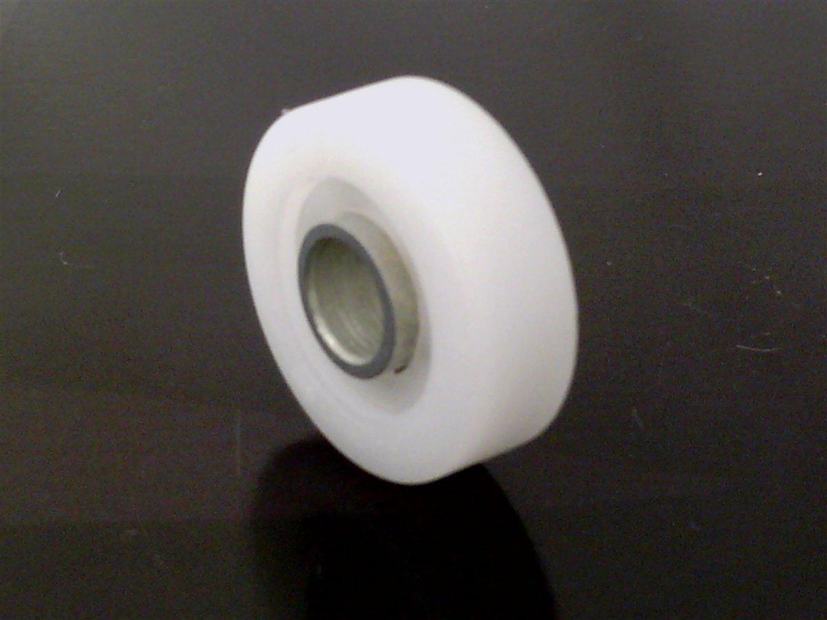 6mm Bore Bearing - 19mm White Plastic Square Tire 6x19x6mm