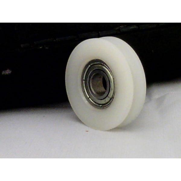 6mm Bore Bearing - 21mm Round Nylon Pulley U-Groove Track Roller 6x21x7mm