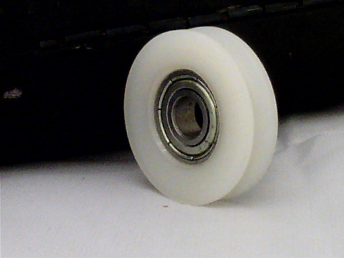 6mm Bore Bearing - 22mm Round Nylon Pulley U-Groove Track Roller Bearing 6x22x7mm