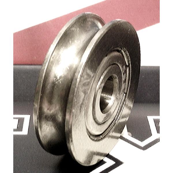 6mm Bore Bearing - 25mm 440C Stainless Steel Pulley U-Groove Track Roller Bearing 6x25x7mm