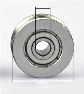 6mm Bore x 25mm U-Groove Bearing Stainless Steel Pulley Track Roller