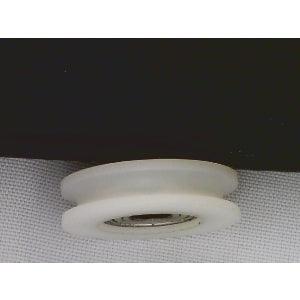 6mm Bore Bearing - 27mm Round Nylon Pulley U-Groove Track Roller Bearing 6x27x7mm