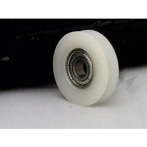 6mm Bore Bearing - 27mm Round Nylon Pulley U-Groove Track Roller Bearing 6x27x7mm