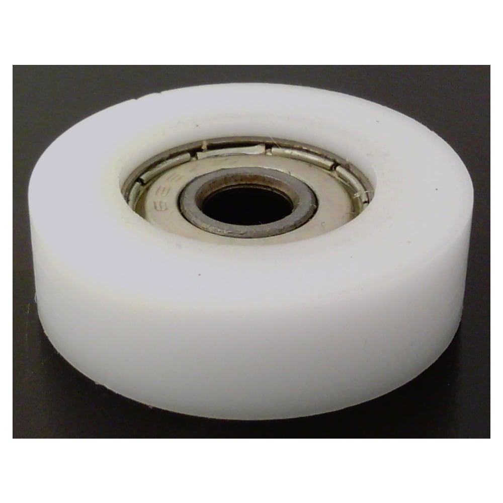 6mm Bore Bearing - 34mm White Plastic Tire 6x34x9mm