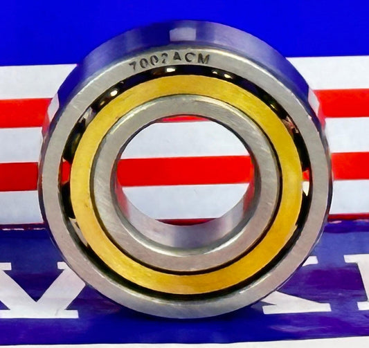 Roulement à contact oblique 7002ACM Cage en bronze 15x32x9mm