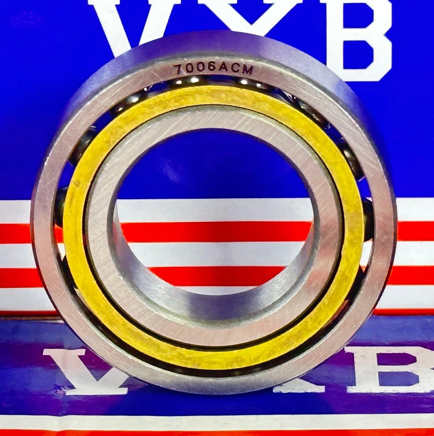 ตลับลูกปืนสัมผัสเชิงมุม 7006ACM กรงทองแดง 30x55x13มม