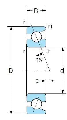 7006cydup4bnls Nachi Angular ติดต่อแบริ่ง 30x55x13: ABEC-7: ญี่ปุ่น