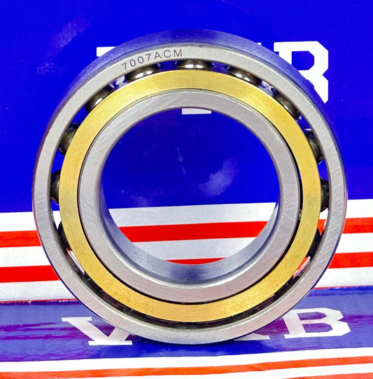 Roulement à contact angular 7007ACM Cage en bronze 35x62x14mm