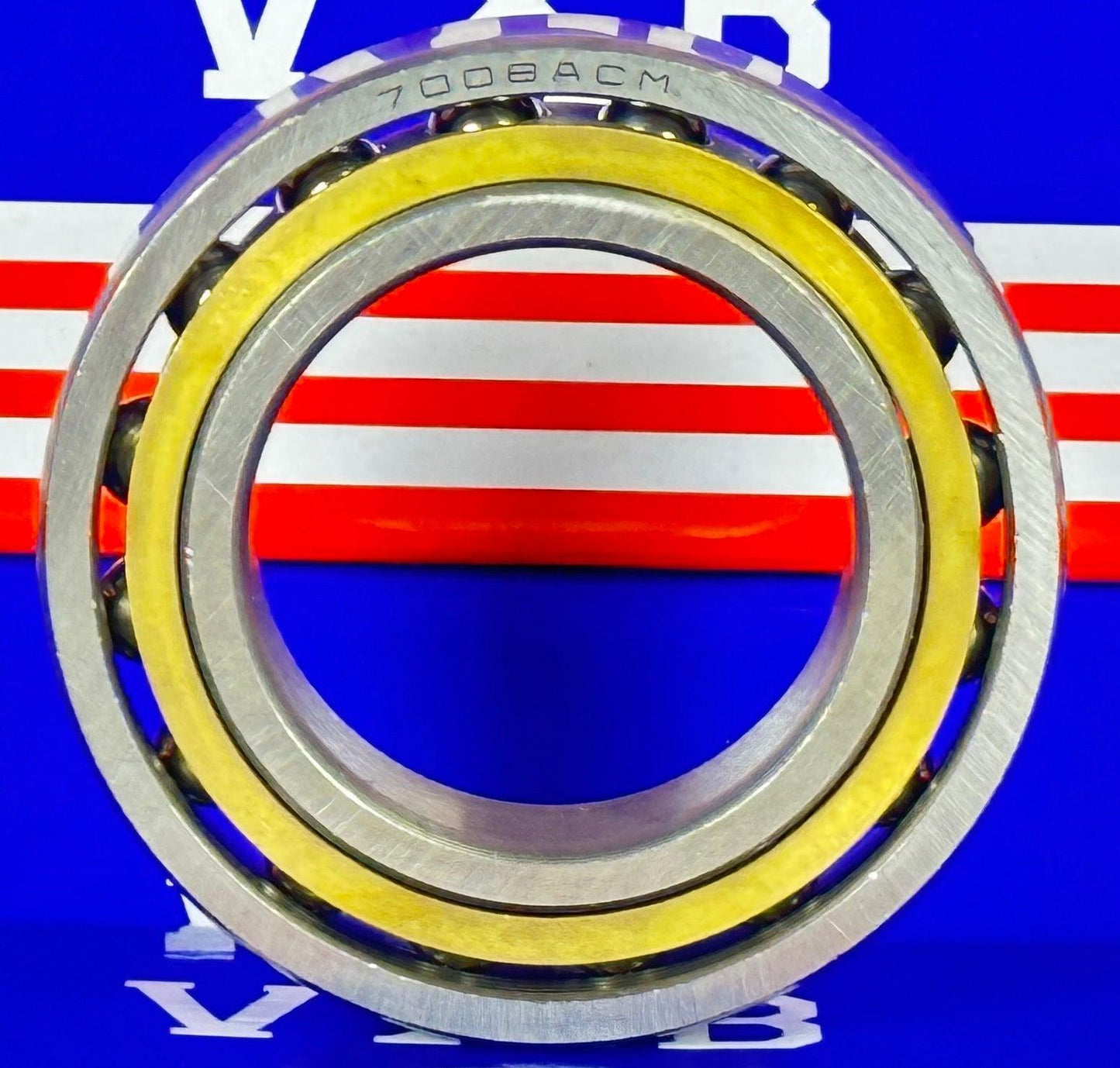 7008ACM محمل تماس زاوي بسقف برونزي 40x68x15مم