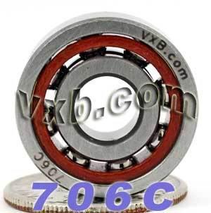 706C Angular Contact Ball Bearing 6x17x6mm - Miniature