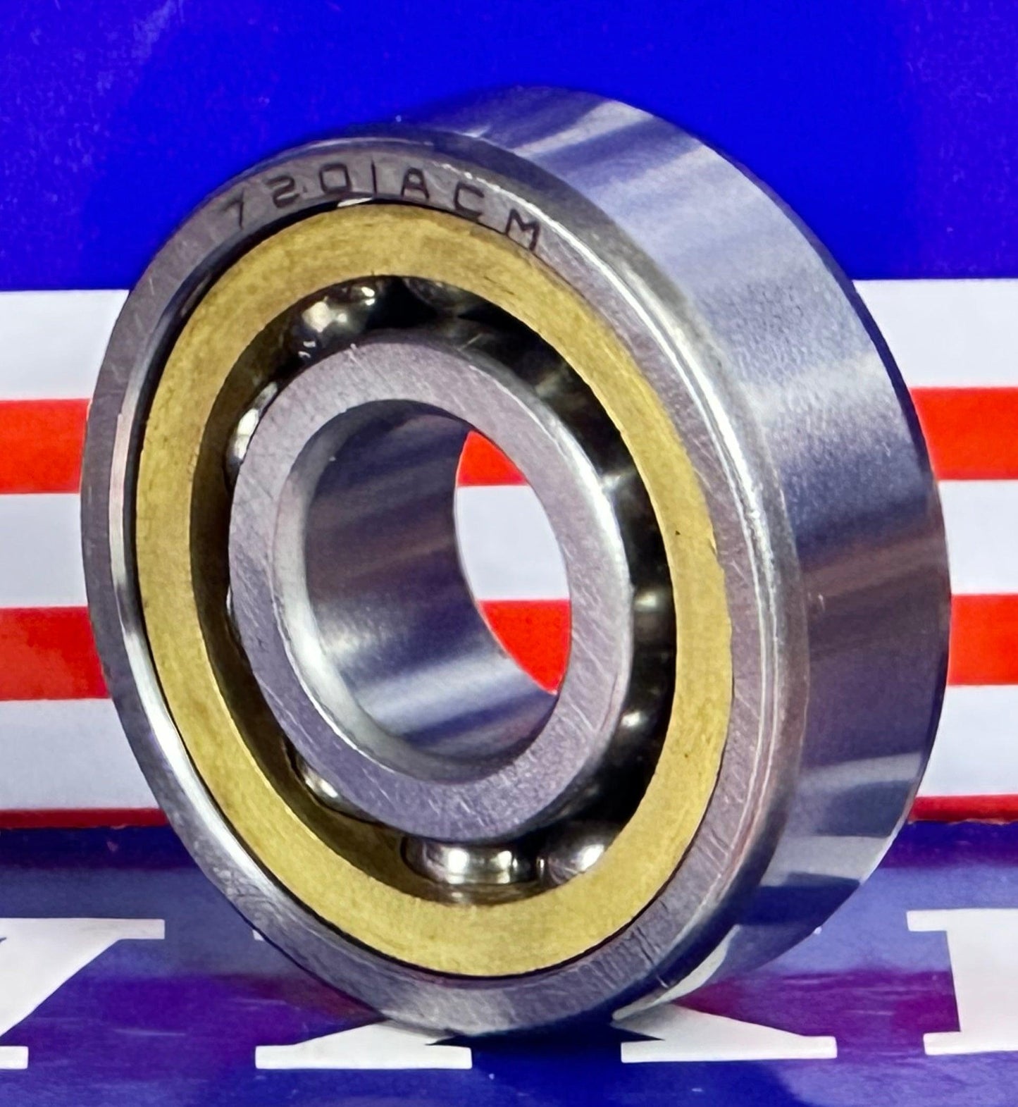 7201ACM محمل تماس زاوي بسِجّادة برونزية 12x32x10mm