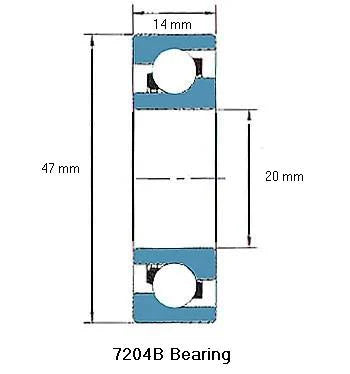 7204B Angular Contact Ball Lager 20x47x14mm