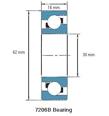 ตลับลูกปืนบอลสัมผัสเชิงมุม 7206B