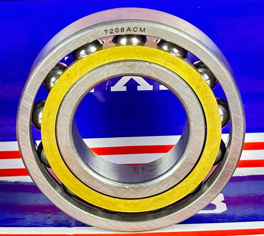 Roulement à contact oblique 7208ACM Cage en bronze 40x80x18mm