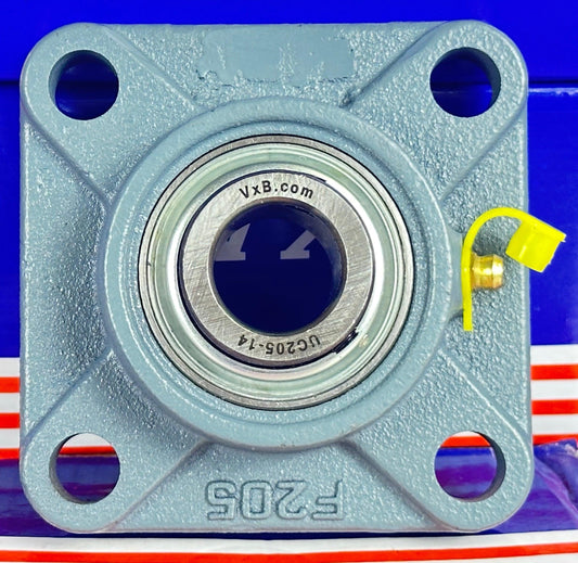 7/8" Bearing UCF205-14 + Square Flanged Cast Housing Mounted Bearing