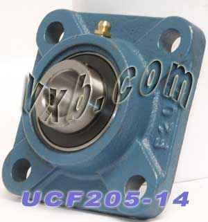 7/8" Bearing UCF205-14 + Square Flanged Cast Housing Mounted Bearing