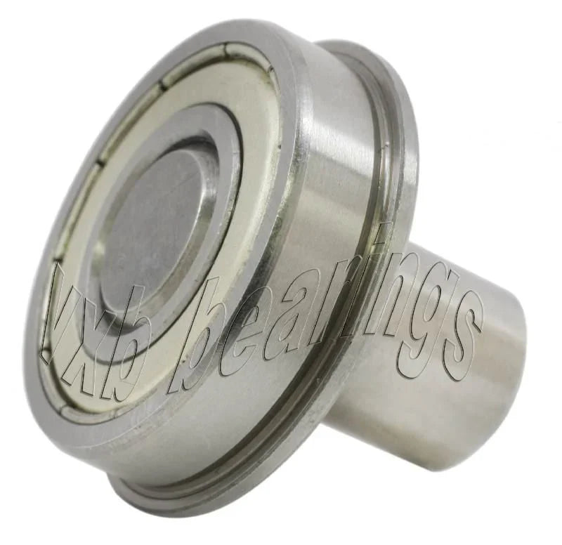 7/8" Flanged Bearing - 3/8 diameter integrated 1 1/4 Axle