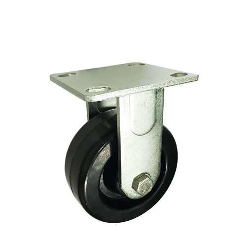 8"inch Caster Wheel 1102 Lbs Fixed Phenolic - 0-180ºC - Top Plate Mount