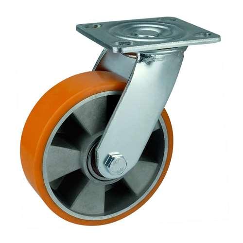 8"inch Heavy Duty Caster Wheel 1543 Lbs - Aluminium - PU - Top Plate Mount