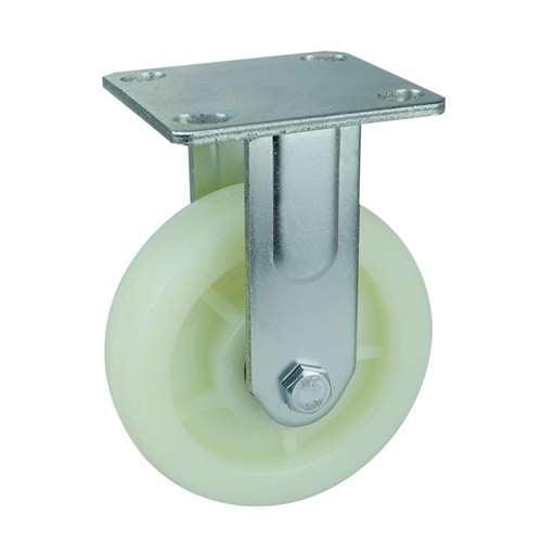 8"inch Heavy Duty Caster Wheel 661 Lbs Fixed Polypropylene - Top Plate Mount