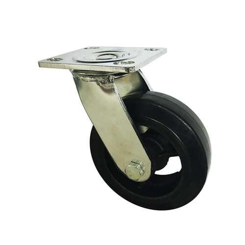 8"inch Heavy Duty Caster Wheel 661 Lbs - Rubber - Top Plate Mount