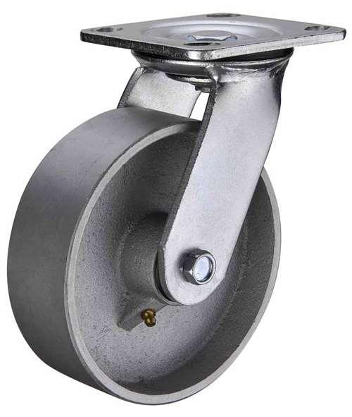 8"inch Heavy Duty Caster Wheel - Cast Iron - Top Plate Mount
