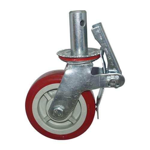 8"inch Scaffold Caster Wheel 551 Lbs - Brake Polypropylene rim - PVC