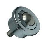 881 lbs Load Capacity Heavy Duty Machined Steel Ball Transfer Unit - M20 Threaded Bolt Bearing Transfer