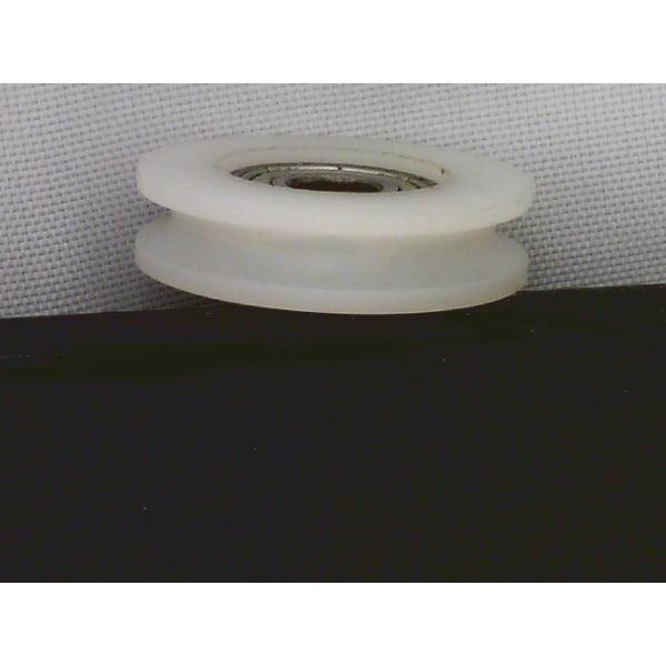 8mm Bore Bearing - 30mm Round Nylon Pulley U-Groove Track Roller Bearing 8x30x9.8mm