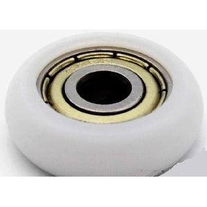 8mm Bore Bearing - 30mm White Plastic Tire 8x30x9mm
