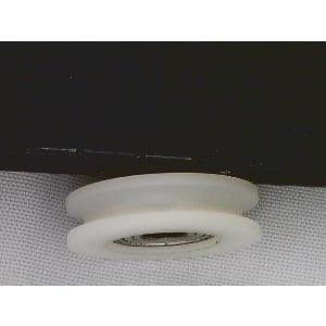 8mm Bore Bearing - 46mm Round Nylon Pulley U-Groove Track Roller Bearing 8x46x10mm