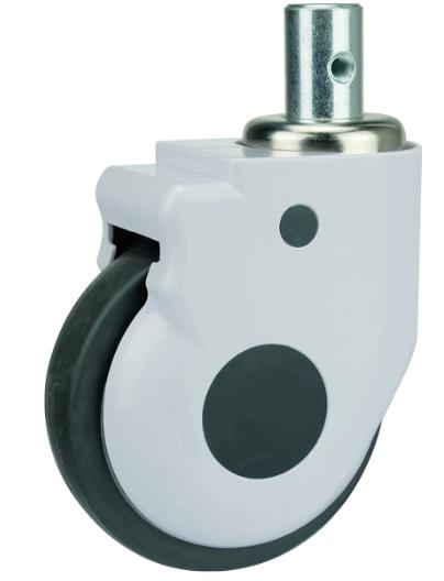 3"inch Medical Caster Wheel Tapped Stem - TPR