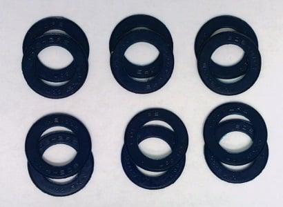12-Pack Blue Rubber Seals for 608 Skate Bearings