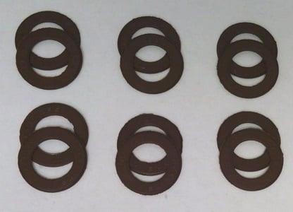 12-Pack Brown Rubber Seals for 608 Skate Bearings