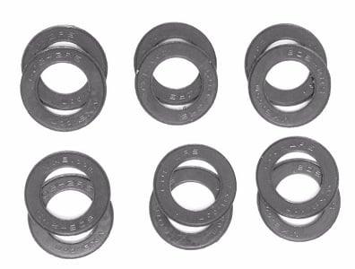 12-Pack Grey Rubber Seals for 608 Skate Bearings