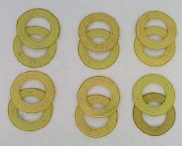 12-Pack Yellow Rubber Seals for 608 Skate Bearings