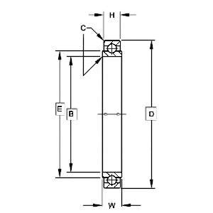 B542-2RS Extra Light Torque Tube Type Airframe Control Bearing 1-5/16" x 1-3/4" x 9/32"inch