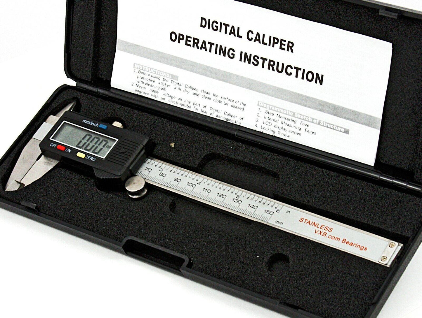Digital Vernier Caliper - Bearing ID & OD Measuring Tool - LCD Display