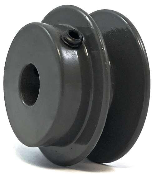 BK20 1/2" inch ID Solid Pulley - 2" OD for V-belts cast iron size 4L, 5L