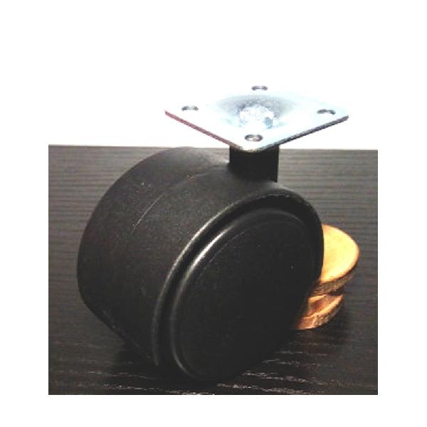 Black Plastic Caster Wheel 2 Inch - Plate Caster